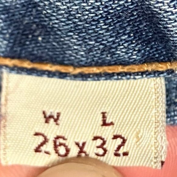 Vintage Y2K Abercrombie & Fitch 1892 Women’s Jeans 26x32 Blue Button Fly Flare - Picture 5 of 12